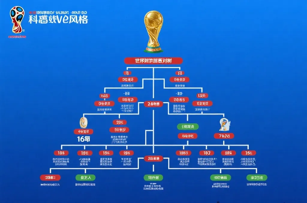 世界杯淘汰赛对阵结构示意图